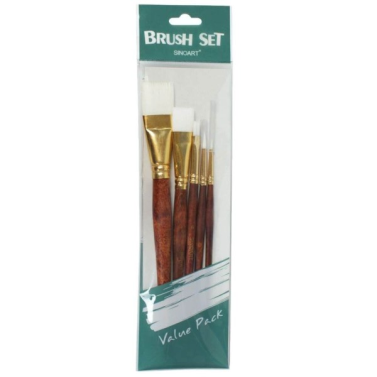 Kit Pincel Sintético C/5 Sfb0278 Sinoart